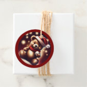 Gemütliche Weihnachtszeit Teddy Ball TWArt Geschenkanhänger (Beispiel)