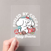 Gemütliche Welpenträume - heiße Schokolade und Wei Acryleinladungen (Insitu (Handheld))