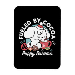 Gemütliche Welpenträume - heiße Schokolade und Wei Magnet