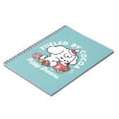 Gemütliche Welpenträume - heiße Schokolade und Wei Notizblock (Linke Seite)