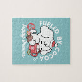 Gemütliche Welpenträume - heiße Schokolade und Wei Puzzle (Horizontal)