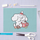 Gemütliche Welpenträume - heiße Schokolade und Wei Seidenpapier (Handwerk)