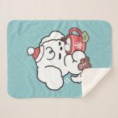 Gemütliche Welpenträume - heiße Schokolade und Wei Sherpadecke (Vorderseite (Horizontal))