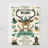 gemütliche Wilde Camouflage Oh Deer Duck Jagd 1. G Einladung (Vorderseite)