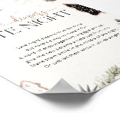 Gemütliche Windeln Spätnachts Baby-Duschposter Poster (Ecke)