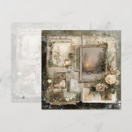Gemütliche Winter Deep CottageCore Scrapbook Seite Einladung