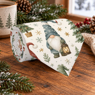 Gemütliche Winter-Gnome und botanischer Winter Krawatte