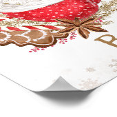 Gemütliche Winter Hot Cocoa Bar Cookies Weihnachte Poster (Ecke)