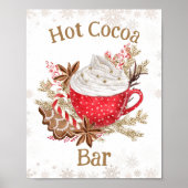 Gemütliche Winter Hot Cocoa Bar Cookies Weihnachte Poster (Vorne)