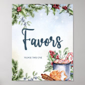 Gemütliche Winter Hot Cocoa Snowly Baby Dusche Fav Poster (Vorne)