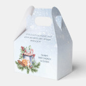 Gemütliche Winter Hot Cocoa Snowly Babydusche Geschenkschachtel (Vorderseite)