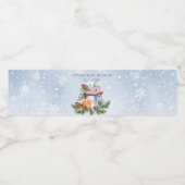 Gemütliche Winter Hot Cocoa Snowly Babydusche Wasserflaschenetikett (Einzelnes Label)