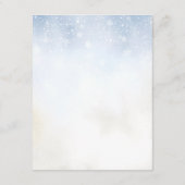 Gemütliche Winter Hot Cocoa Snowly Wedding Details Begleitkarte (Rückseite)