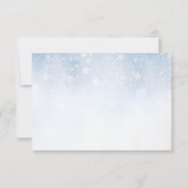 Gemütliche Winter Hot Cocoa Snowly Wedding RSVP Karte (Rückseite)