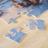 Gemütliche Winter-Hütte mit Weihnachtsbaum Puzzle (Seite)