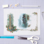 Gemütliche Winter-Hütte und Verzierte Weihnachtsgr Seidenpapier (Handwerk)