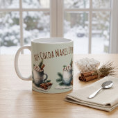 Gemütliche Winter-Kakao-Marshmallow-Szene Kaffeetasse