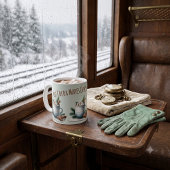 Gemütliche Winter-Kakao-Marshmallow-Szene Kaffeetasse