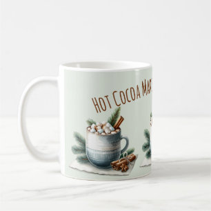 Gemütliche Winter-Kakao-Marshmallow-Szene Kaffeetasse