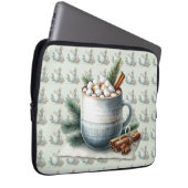 Gemütliche Winter-Kakao-Marshmallow-Szene Laptopschutzhülle (Vorne Rechts)