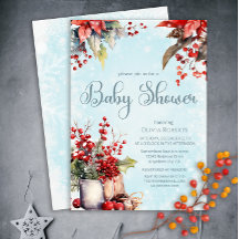 Gemütliche Winter Rowan Beerenbouquet Babydusche