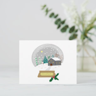 Gemütliche Winter-Schneekugel Weihnachten Haus Fei