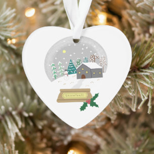 Gemütliche Winter-Schneekugel Weihnachten Haus Fei Ornament