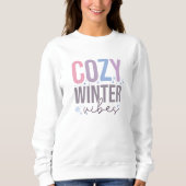 Gemütliche Winter Vibes Frohe Weihnachten Sweatshirt (Vorderseite)