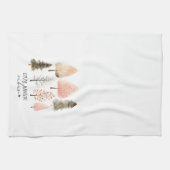 Gemütliche Winter Vibes Pastel Boho Tree Weihnacht Geschirrtuch (Horizontal)