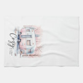 Gemütliche Winter Vibes Pink Pastel Camper Weihnac Geschirrtuch (Horizontal)