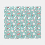 Gemütliche Winter Weihnachten Mittens Muster in Mi Fleecedecke (Vorderseite (Horizontal))