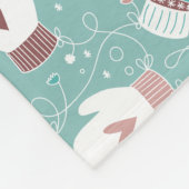 Gemütliche Winter Weihnachten Mittens Muster in Mi Fleecedecke (Ecke)