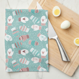 Gemütliche Winter Weihnachten Mittens Muster in Mi Geschirrtuch