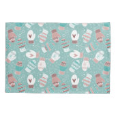 Gemütliche Winter Weihnachten Mittens Muster in Mi Kissenbezug (Rückseite)