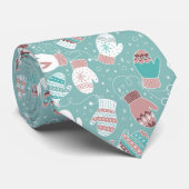 Gemütliche Winter Weihnachten Mittens Muster in Mi Krawatte (Gerollt)