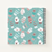 Gemütliche Winter Weihnachten Mittens Muster in Mi Notizblock (Rückseite)