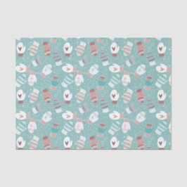 Gemütliche Winter Weihnachten Mittens Muster in Mi Seidenpapier