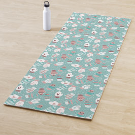 Gemütliche Winter Weihnachten Mittens Muster in Mi Yogamatte