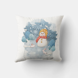Gemütliche Winter Wonderland Snowman Throw Kissen