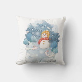 Gemütliche Winter Wonderland Snowman Throw Kissen