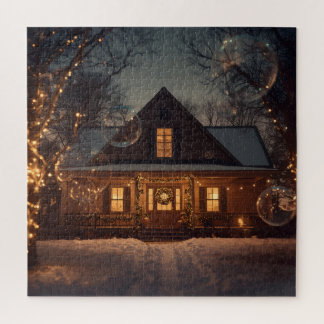 Gemütliche Winter Wonderland Zuhause mit Bläschen Puzzle
