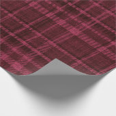 gemütliche Winterbeere rot-schwarz karierte Weihna Geschenkpapier (Ecke)