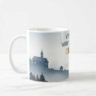 Gemütliche Winterdorf-Landschaft Weihnachtstasse Kaffeetasse