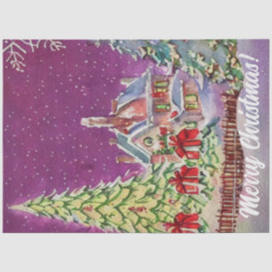 Gemütliche Winterfarbe Frohe Weihnachten 2022 Seidenpapier