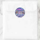 Gemütliche Winterfreunde Aufkleber (Tasche)