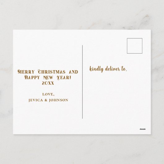 Gemütliche Winterhütte & Snowman | Weihnachten (Rückseite)