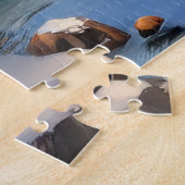 Gemütliche Winterhüttenlandschaft Puzzle (Seite)