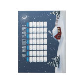 Gemütliche Winterkabine Notepad | Snowy Night Stat Notizblock (Rotiert)