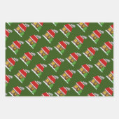 Gemütliche Winterkabine Weihnachtsblätter Geschenkpapier Set (Vorderseite 3)