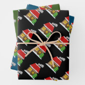 Gemütliche Winterkabine Weihnachtsblätter Geschenkpapier Set (Beispiel)